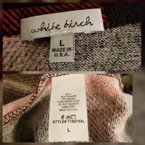 Last one ..Red & Black Buffalo Print Dolman Sleeve - Picture 6 of 7